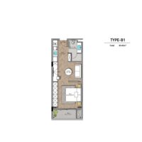 Apartments in AYANA Heights Seaview Residence, 43.42 m2 - Image 4