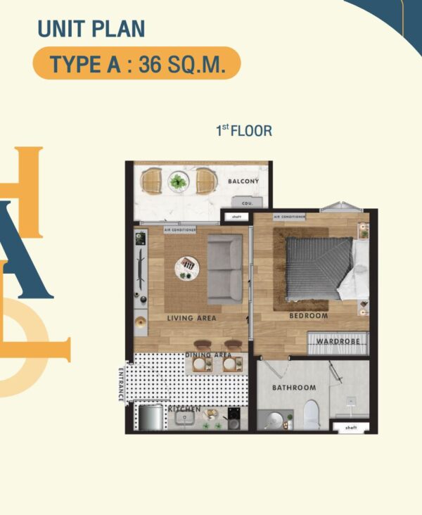 Apartment The Title Halo1 40 m2