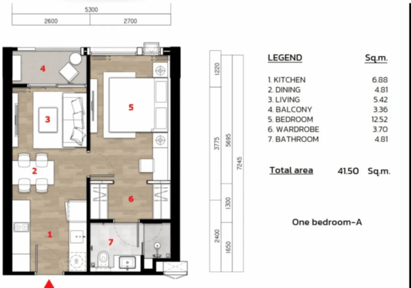 Apartment The Ozone Condominium 43 m3