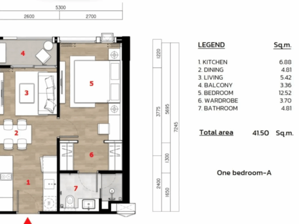 Apartment The Ozone Condominium 43 m3