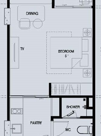 Apartment in Bellevue Beachfront, 32 m2